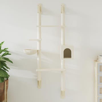 vidaXL Kattenmeubel wandgemonteerd met krabpaal 180 cm, Verzenden, Nieuw