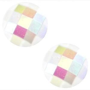 2 x Basic cabochon 10mm Wit diamond (Cabochons en camée), Hobby en Vrije tijd, Ophalen of Verzenden, Nieuw, Overige typen