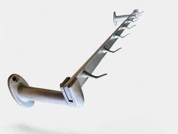 Kapstok - Slagersvleesrek met Wolfs Tooth -112 cm -Aluminium