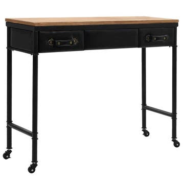 vidaXL Wandtafel 100x33,5x80 cm MDF en vurenhout, Huis en Inrichting, Tafels | Bijzettafels, Verzenden, Nieuw, 60 cm of meer