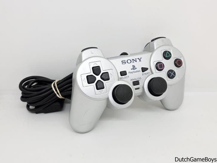 Playstation 2 / PS2 - Controller - Satin Silver - Original, Spelcomputers en Games, Spelcomputers | Sony PlayStation 2, Gebruikt