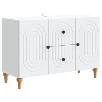 vidaXL TV-kast met lade Wit 89 x 34,5 x 60 cm Bewerkt hout, Minder dan 50 cm, Verzenden, Nieuw, Minder dan 100 cm