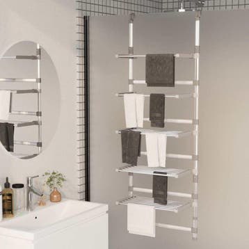 vidaXL Droogrek 5-laags hangend aluminium, Tuin en Terras, Verzenden, Nieuw