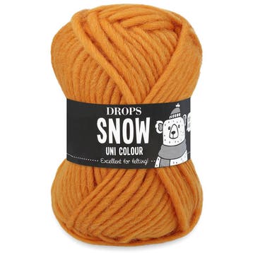 DROPS Snow Uni Colour - 101 mandarijn - Wol Garen, Ophalen of Verzenden, Nieuw