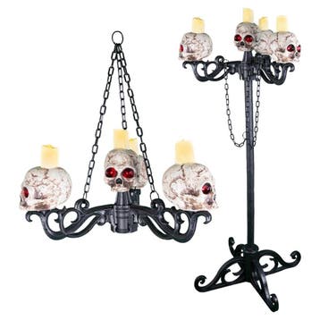 Halloween Decoratie Verlichte Schedel Kandelaar Hangend Of, Verzenden, Nieuw, Overige typen