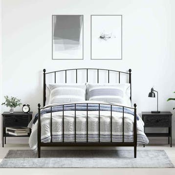 vidaXL Nachtkastje 2 st Zwart eiken 40 x 42 x 45 cm, Minder dan 45 cm, Verzenden, Nieuw, Minder dan 55 cm