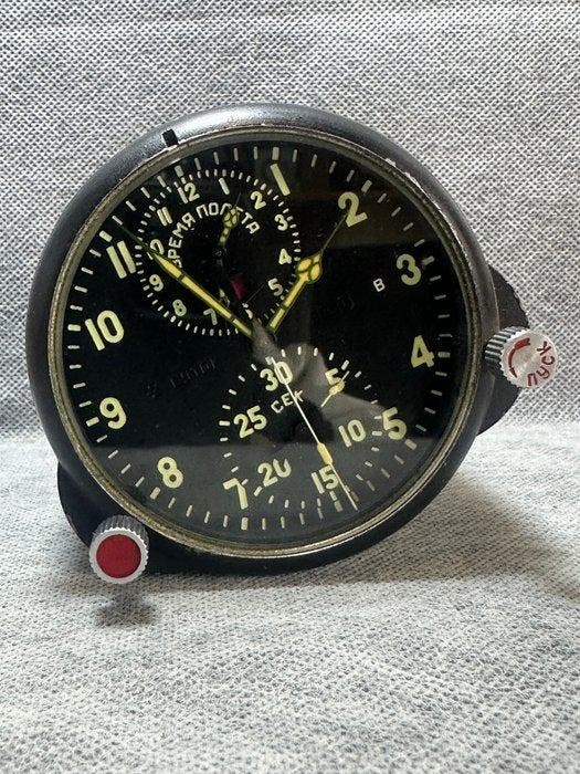 1MChZ MIG-29 AChS - Luchtvaarthorloge met stopwatchfunctie., Antiek en Kunst, Antiek | Wandborden en Tegels