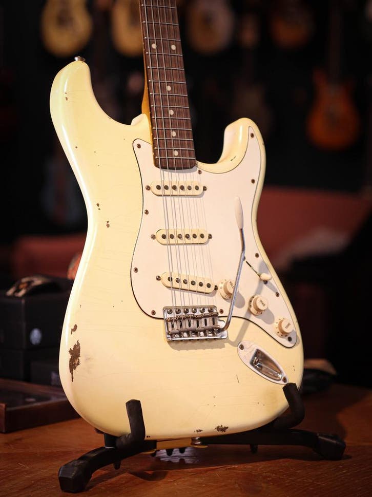 Kauffmann 63 S Vintage White Pre-Owned, Muziek en Instrumenten, Snaarinstrumenten | Gitaren | Elektrisch, Solid body, Gebruikt