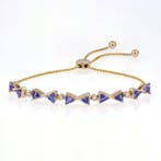 Armband - 14 karaat Geel goud - 2.73ct. tw. Tanzaniet -, Nieuw
