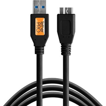 TetherTools TetherPro USB 3.0 To Micro-B 15 (4.6m) Black, Computers en Software, Ophalen of Verzenden, Nieuw