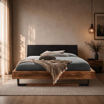 Van Schaik Noah Eiken Balkenbed - 200 x 200, Nieuw