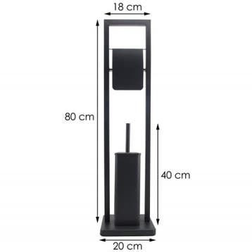 WC Rolhouder Toiletborstel Zwart Staal 80cm | Nieuw | Sch..., Ophalen of Verzenden, Nieuw, Zwart, Overige typen