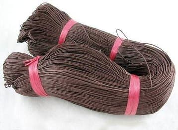 10 meter waxkoord polyester 1 mm – dark brown, Ophalen of Verzenden, Nieuw, Kraal
