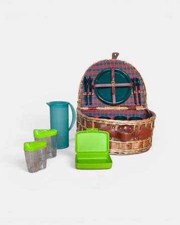 Picknickmand - Bamboe - Riet - 25 delig inclusief mand