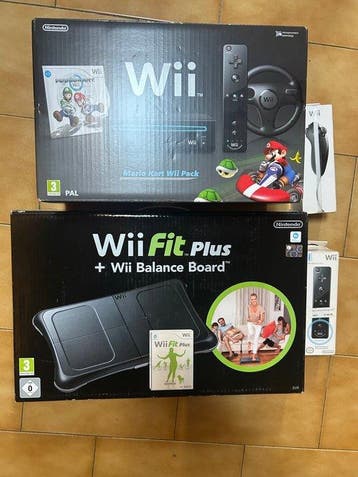 Nintendo - Wii - black with balance board & accessories -, Nieuw
