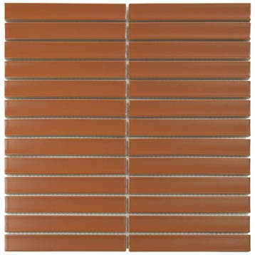 Wand Mozaïek Tegels Kitkat Factory Keramiek Roestbruin -..., Doe-het-zelf en Verbouw, Tegels, Nieuw, Ophalen of Verzenden, 20 tot 40 cm