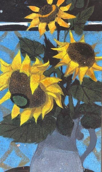 Yves Ganne (1931-2019) - Le bouquet de Tournesols (Vendu, Antiek en Kunst
