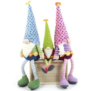 Gnome met Bloemetjes Haken - Haakpret Anja Toonen - Haakpa, Ophalen of Verzenden, Nieuw
