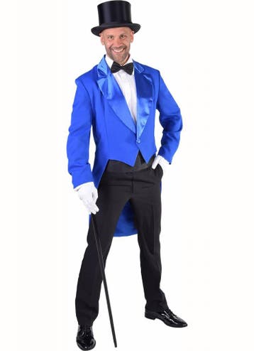 Slipjas blauw heren Cabaret half gevoerd, Kleding | Heren, Carnavalskleding en Feestkleding, Ophalen of Verzenden, Nieuw