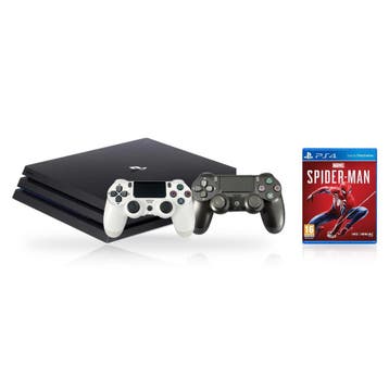Sony Playstation 4 Pro 1TB Console + 2 Controllers + Marvel, Spelcomputers en Games, Verzenden, Zo goed als nieuw