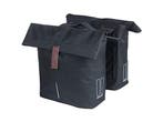 Basil City - Dubbele Fietstas MIK - 28-32 Liter - Zwart, Fietsen en Brommers, Fietsaccessoires | Fietstassen, Verzenden, Zo goed als nieuw