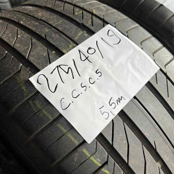 2 x Continental SportContact 5 275-40-19 Zomerbanden 5,5mm, 19 inch, Gebruikt, 275 mm, Ophalen of Verzenden