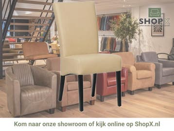 Leren eetkamerstoel Just - Toledo Kalahari (bruin) - Poten, Bruin, Bohemian, Eigentijds, Klassiek, Retro, Romantisch, Scandinavisch