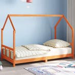 vidaXL Kinderbedframe massief grenenhout wasbruin 90x190 cm, Kinderen en Baby's, Kinderkamer | Bedden, Verzenden, Nieuw