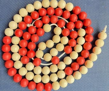 Klassikale Rekenketting 100 kralen rood/wit Hout 2m, Boeken, Verzenden, Nieuw