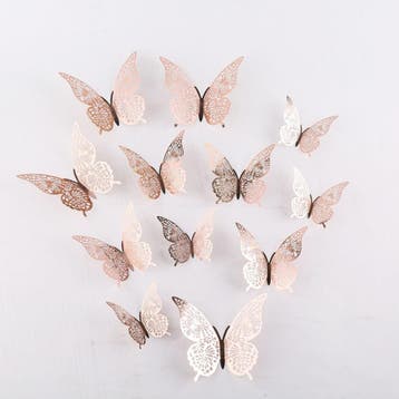Cake topper decoratie vlinders - muur decoratie met plakkers, Ophalen of Verzenden, Nieuw