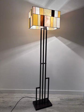 Lamp - Glas-in-lood - Mondrian, Nieuw