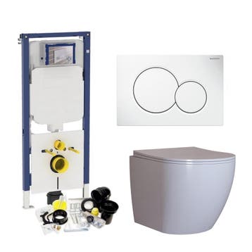 Geberit Sigma 8 (UP720) Toiletset set62 Mudo Rimless Met, Ophalen of Verzenden, Nieuw