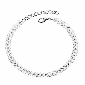 Fako Bijoux - Enkelbandje - Arrow - Zilverkleurig, Verzenden, Nieuw