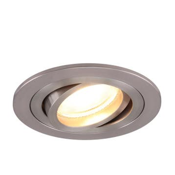 Kantelbare ronde inbouwspot Scott, chroom geborsteld, Ophalen of Verzenden, Nieuw