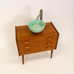 Toiletmeubel | Vintage | Zwevend | Teak |  4359, Minder dan 50 cm, Ophalen of Verzenden, Zo goed als nieuw, Minder dan 100 cm