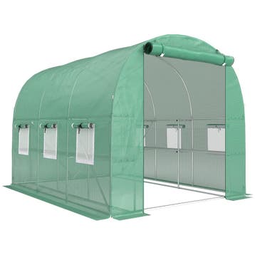 Kas Ca. 2,7 X 2 X 2 M Foliekas Met Planken Rolbaar Ritsdeur, Verzenden