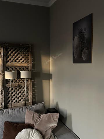 Houten decobord / paneel Sobere kruik met tak 55 x 45 cm, Ophalen of Verzenden, Nieuw