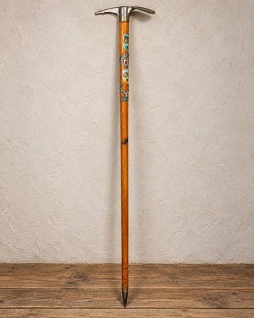 Wandelstok - Hout, Metaal - alpenstok / wandelstok, Antiek en Kunst