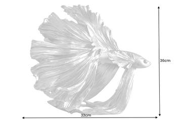 Design decoratief figuur vechtende vis CROWNTAIL 35cm, Ophalen of Verzenden, Nieuw