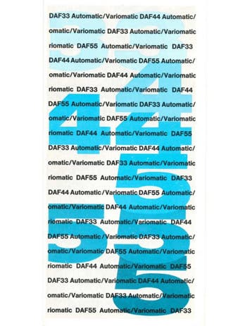 1969 DAF 55 VARIOMATIC BROCHURE NEDERLANDS, Nieuw, Author