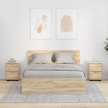 vidaXL Nachtkastjes 2 st Sonoma Eiken 30,5 x 30 x 43 cm, Huis en Inrichting, Slaapkamer | Nachtkastjes, Minder dan 45 cm, Verzenden