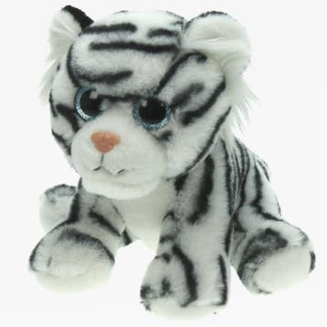Witte tijger knuffel - pluche - 25 cm - dierenknuffel, Verzenden, Nieuw