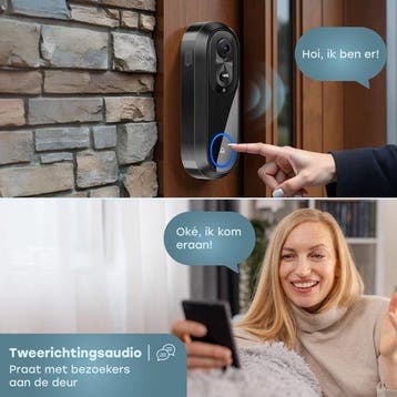2dekans | Audyn Video Deurbel met Camera - Draadloze -, Ophalen of Verzenden, Zo goed als nieuw