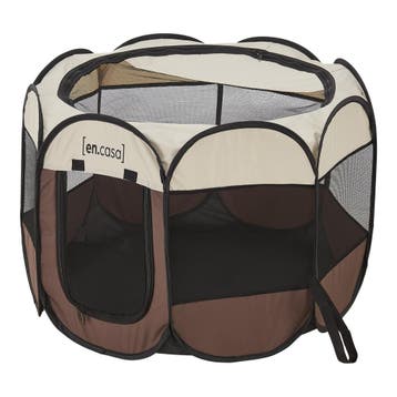 [en.casa] Pop-up bench Telford 43x74x74 cm voor dieren bruin, Dieren en Toebehoren, Verzenden, Nieuw