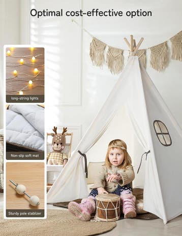 Speeltent - Kindertent - Speelhuisje - Met verlichting - Bei, Verzenden, Zo goed als nieuw