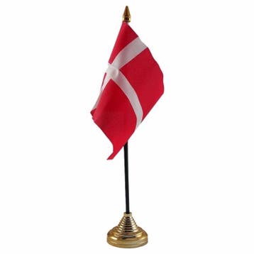 Denemarken versiering tafelvlag 10 x 15 cm - Denemarken ve.., Ophalen of Verzenden, Nieuw