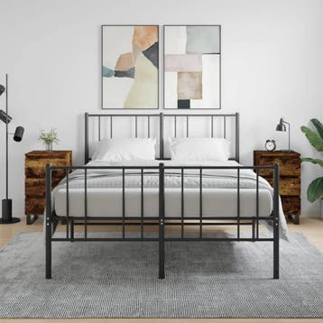 vidaXL Nachtkastjes 2 st 40x35x69 cm bewerkt hout gerookt, Minder dan 45 cm, Verzenden, Nieuw, 55 tot 70 cm