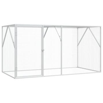 vidaXL Vogelkooi zilver 208 x 102 x 108 cm, Dieren en Toebehoren, Verzenden, Nieuw