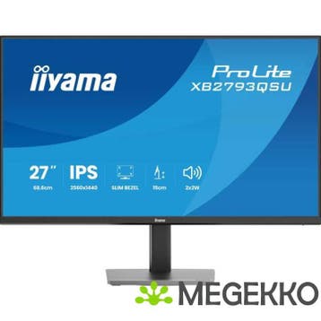 Iiyama ProLite XB2793QSU-B1 27  Quad HD IPS monitor, Verzenden, Nieuw, Iiyama