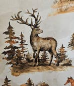 Stof Mountain Paradise met bosdieren - Natural Design -